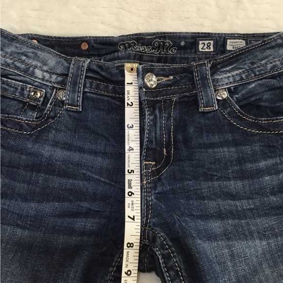 Miss Me Jeans Bootcut Embellished Crosses on Rear Pockets Low Rise Size 28 - Picture 4 of 11